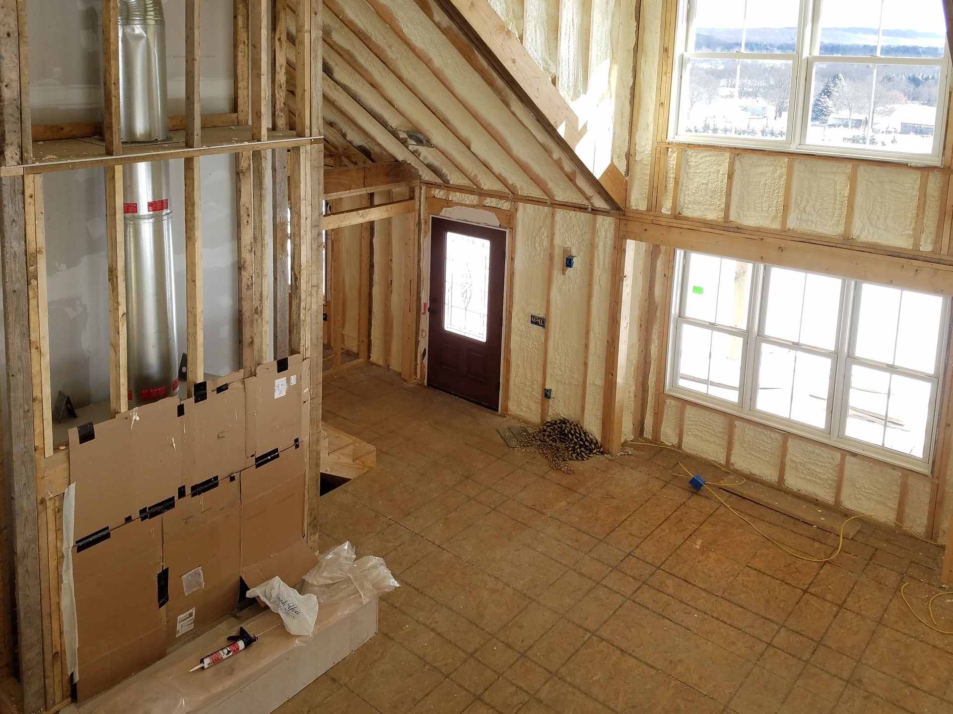 Our House Construction 19 Fireplace